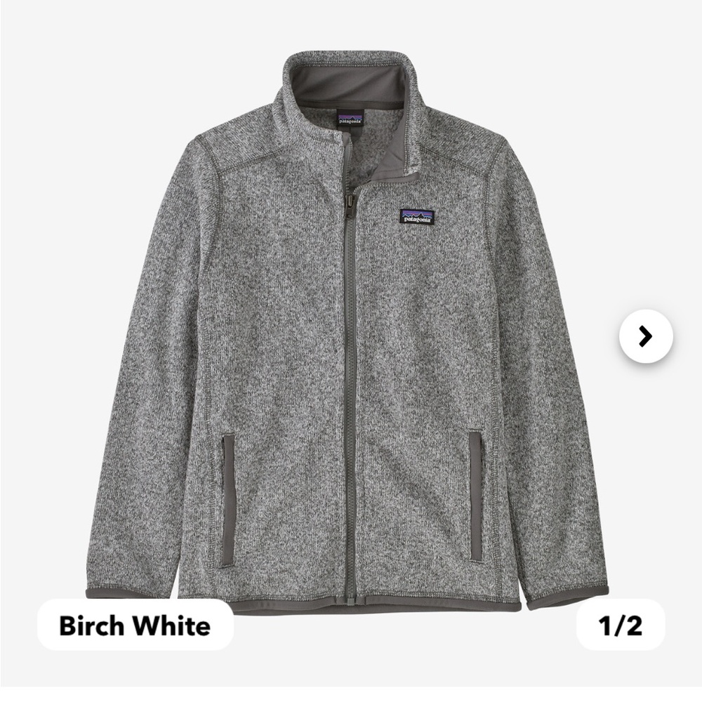 Patagonia kids Salt Grey Better Sweater Jacket